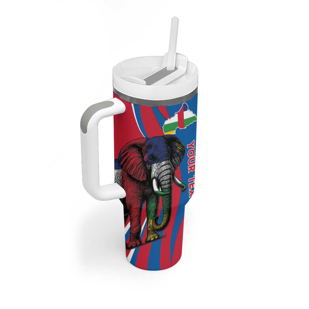 Personalised Central African Republic Tumbler With Handle Elephant Coat Of Arms
