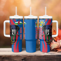 Personalised Central African Republic Tumbler With Handle Elephant Coat Of Arms