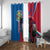 Personalised Central African Republic Window Curtain Elephant Coat Of Arms