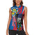 Personalised Central African Republic Women Sleeveless Polo Shirt Elephant Coat Of Arms