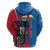 Personalised Central African Republic Zip Hoodie Elephant Coat Of Arms
