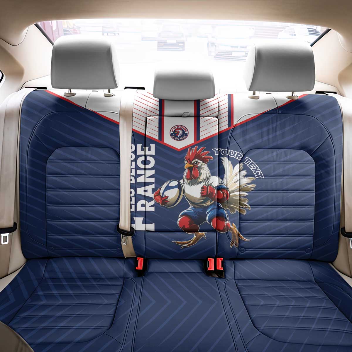 France Rugby Custom Back Car Seat Cover Allez Les Bleus - Sporty Style