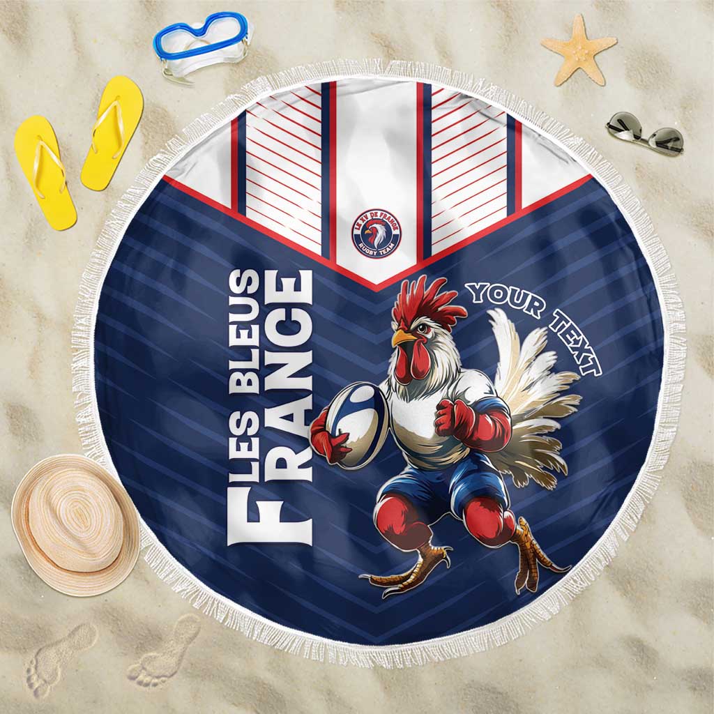 France Rugby Custom Beach Blanket Allez Les Bleus - Sporty Style
