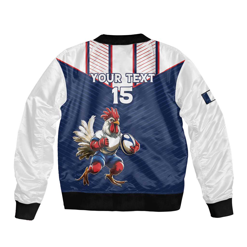 France Rugby Custom Bomber Jacket Allez Les Bleus - Sporty Style