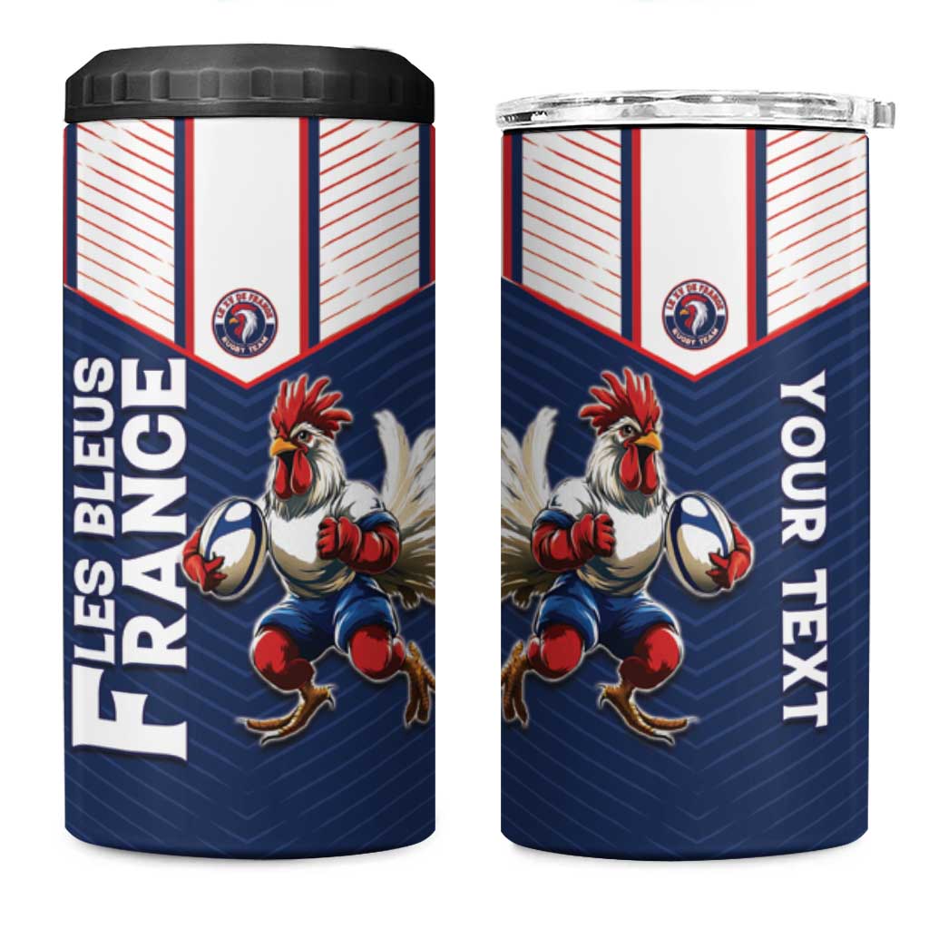 France Rugby Custom 4 in 1 Can Cooler Tumbler Allez Les Bleus - Sporty Style