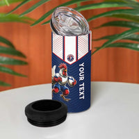 France Rugby Custom 4 in 1 Can Cooler Tumbler Allez Les Bleus - Sporty Style