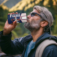 France Rugby Custom 4 in 1 Can Cooler Tumbler Allez Les Bleus - Sporty Style