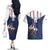 France Rugby Custom Couples Matching Off The Shoulder Long Sleeve Dress and Hawaiian Shirt Allez Les Bleus - Sporty Style