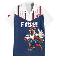 France Rugby Custom Family Matching Long Sleeve Bodycon Dress and Hawaiian Shirt Allez Les Bleus - Sporty Style