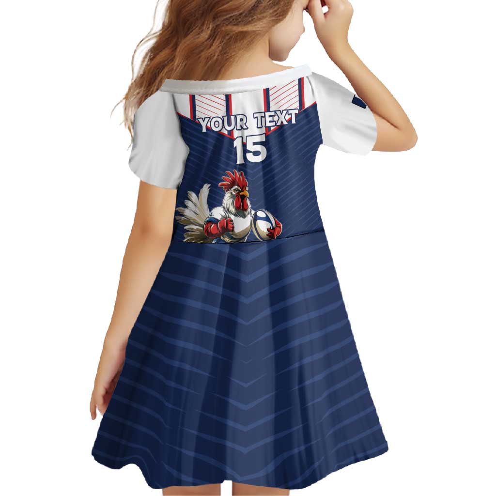 France Rugby Custom Family Matching Mermaid Dress and Hawaiian Shirt Allez Les Bleus - Sporty Style