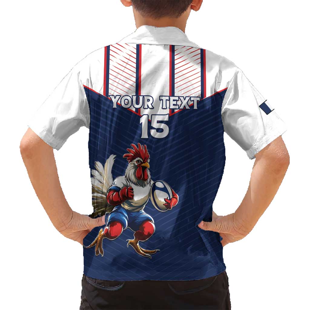 France Rugby Custom Family Matching Puletasi and Hawaiian Shirt Allez Les Bleus - Sporty Style
