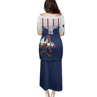 France Rugby Custom Family Matching Puletasi and Hawaiian Shirt Allez Les Bleus - Sporty Style