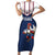France Rugby Custom Family Matching Short Sleeve Bodycon Dress and Hawaiian Shirt Allez Les Bleus - Sporty Style