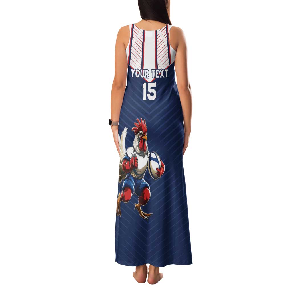 France Rugby Custom Family Matching Tank Maxi Dress and Hawaiian Shirt Allez Les Bleus - Sporty Style