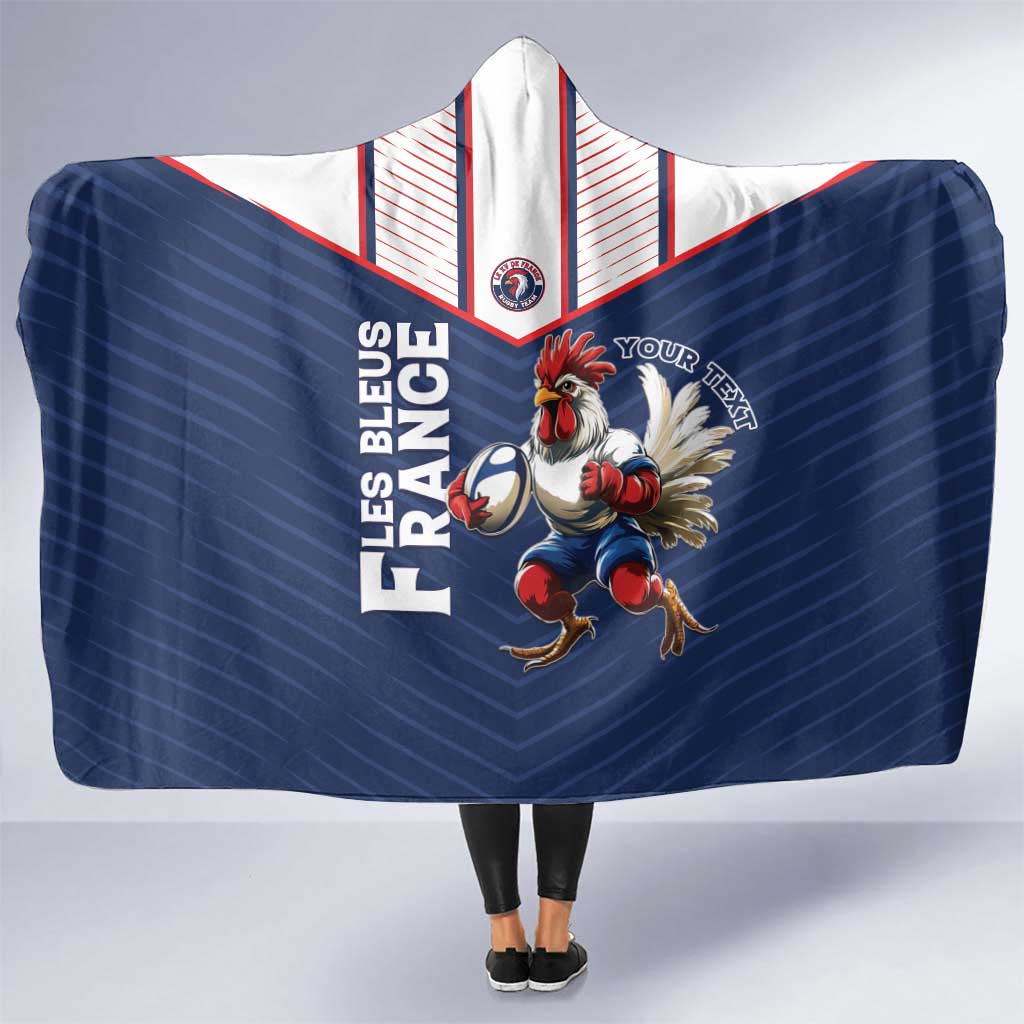 France Rugby Custom Hooded Blanket Allez Les Bleus - Sporty Style
