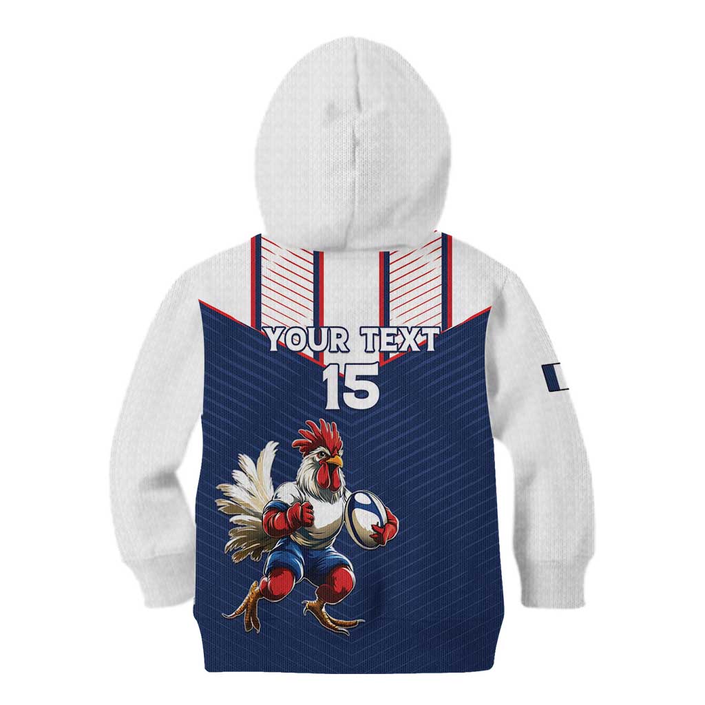France Rugby Custom Kid Hoodie Allez Les Bleus - Sporty Style