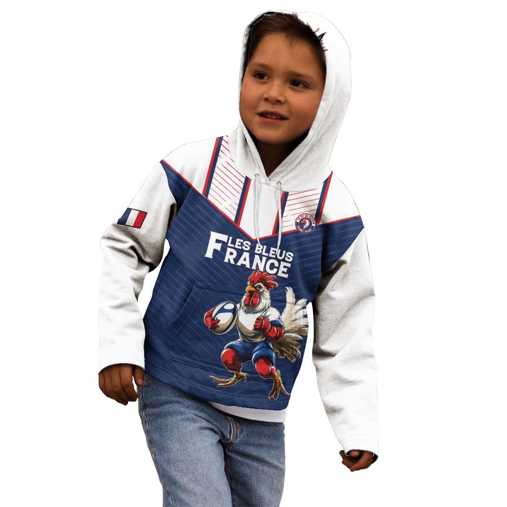 France Rugby Custom Kid Hoodie Allez Les Bleus - Sporty Style