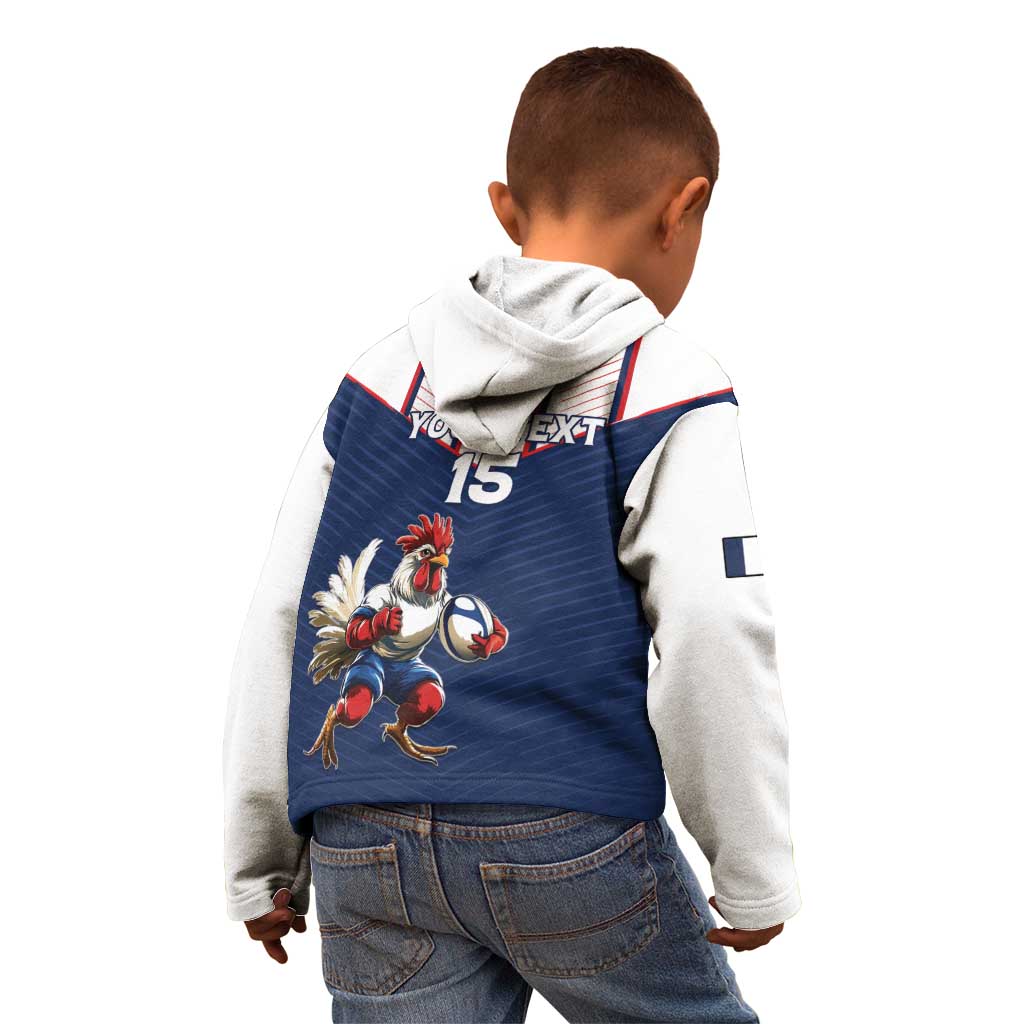 France Rugby Custom Kid Hoodie Allez Les Bleus - Sporty Style