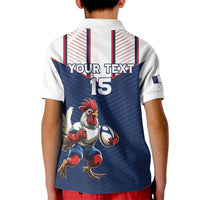 France Rugby Custom Kid Polo Shirt Allez Les Bleus - Sporty Style