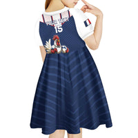 France Rugby Custom Kid Short Sleeve Dress Allez Les Bleus - Sporty Style