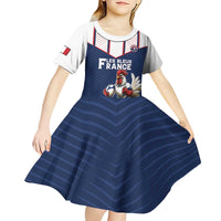 France Rugby Custom Kid Short Sleeve Dress Allez Les Bleus - Sporty Style