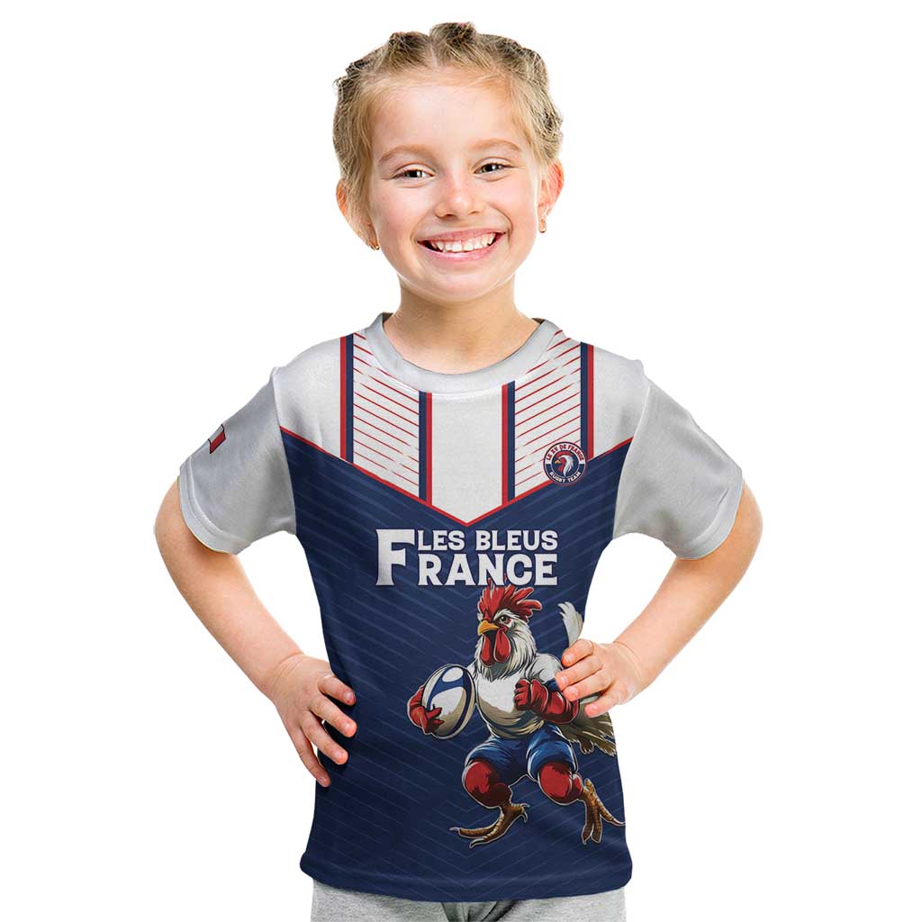 France Rugby Custom Kid T Shirt Allez Les Bleus - Sporty Style