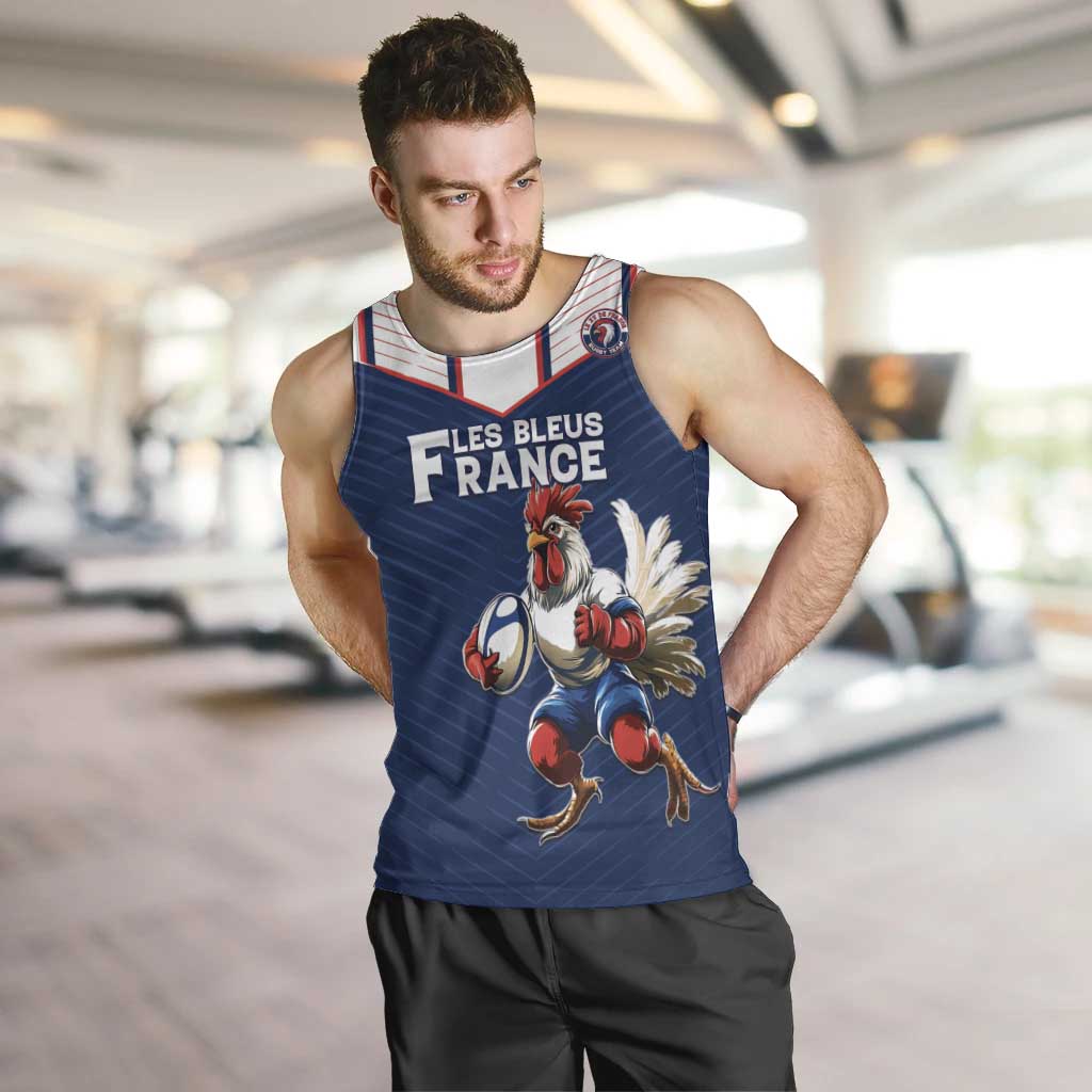 France Rugby Custom Men Tank Top Allez Les Bleus - Sporty Style