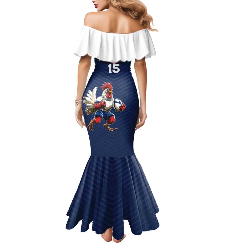 France Rugby Custom Mermaid Dress Allez Les Bleus - Sporty Style