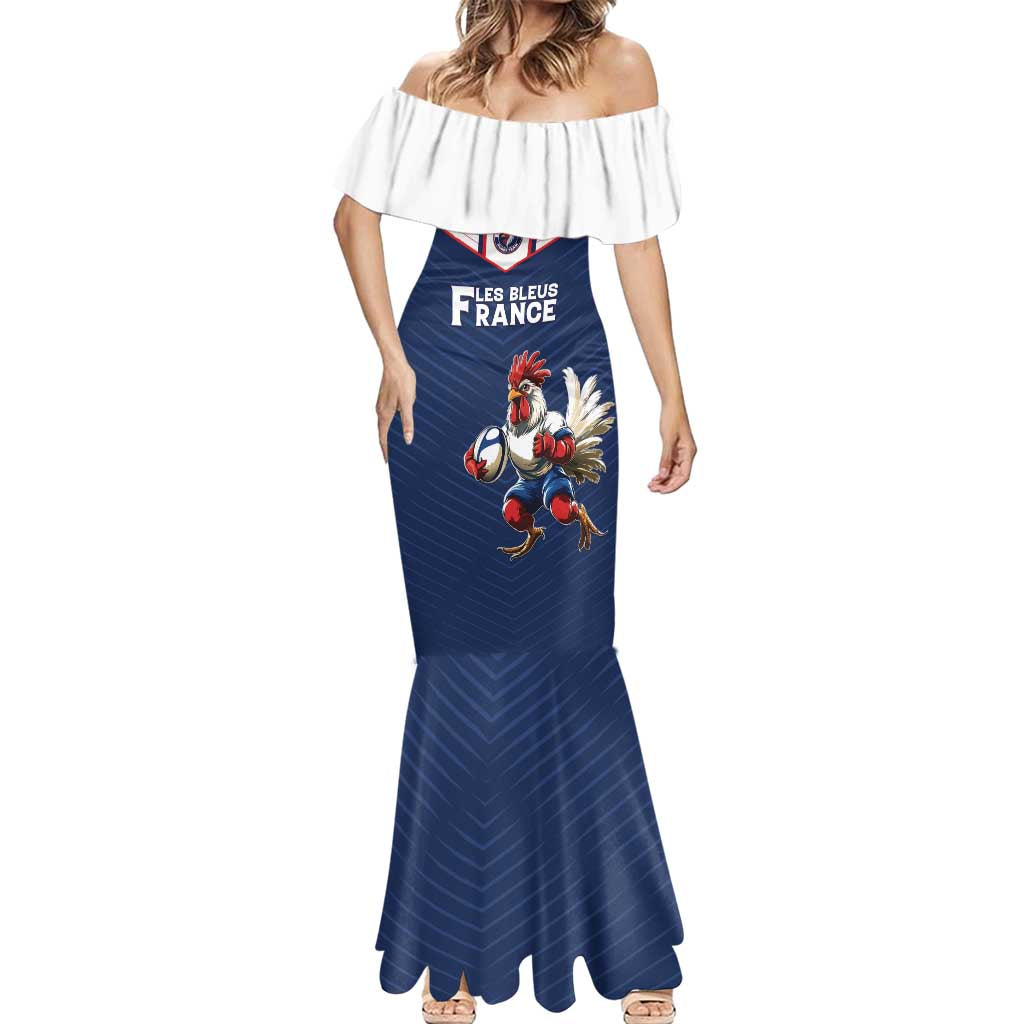 France Rugby Custom Mermaid Dress Allez Les Bleus - Sporty Style