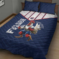 France Rugby Custom Quilt Bed Set Allez Les Bleus - Sporty Style