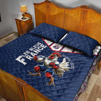 France Rugby Custom Quilt Bed Set Allez Les Bleus - Sporty Style