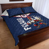 France Rugby Custom Quilt Bed Set Allez Les Bleus - Sporty Style