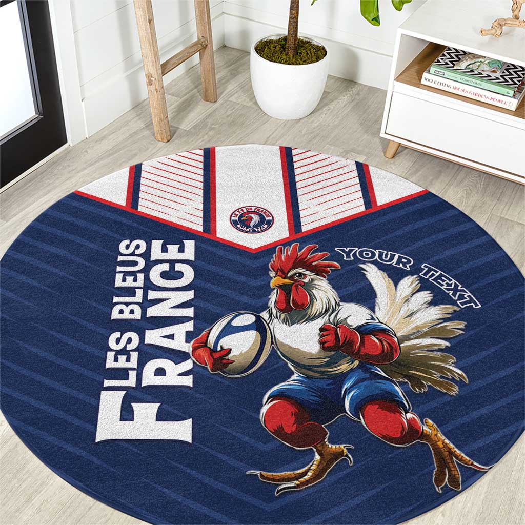 France Rugby Custom Round Carpet Allez Les Bleus - Sporty Style