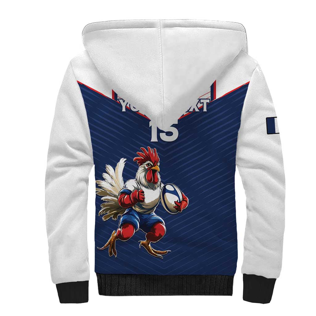 France Rugby Custom Sherpa Hoodie Allez Les Bleus - Sporty Style