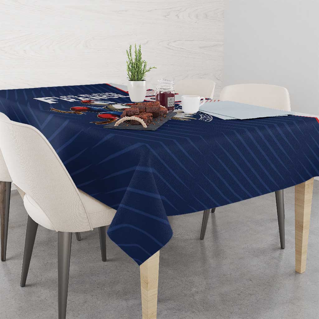 France Rugby Custom Tablecloth Allez Les Bleus - Sporty Style