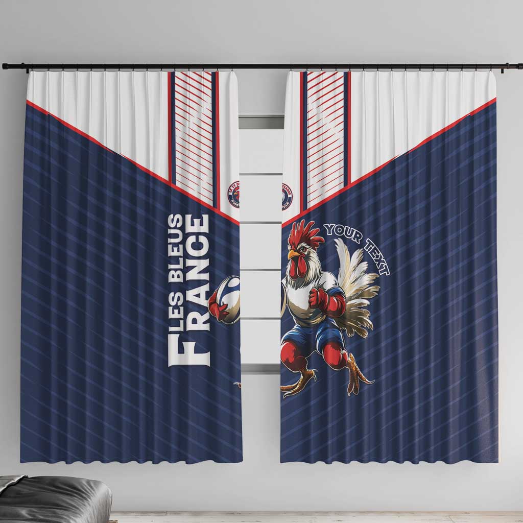 France Rugby Custom Window Curtain Allez Les Bleus - Sporty Style
