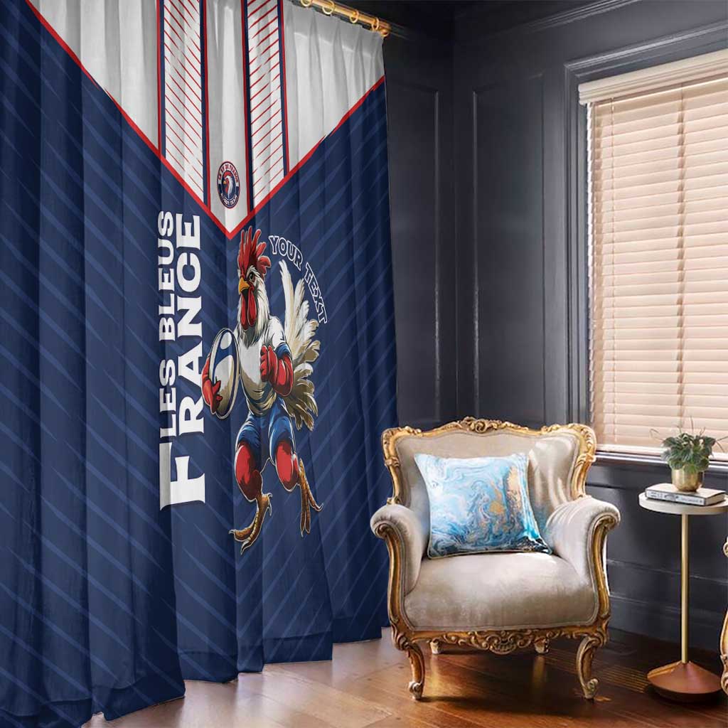 France Rugby Custom Window Curtain Allez Les Bleus - Sporty Style