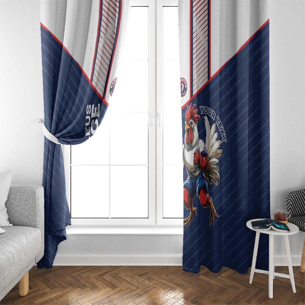 France Rugby Custom Window Curtain Allez Les Bleus - Sporty Style