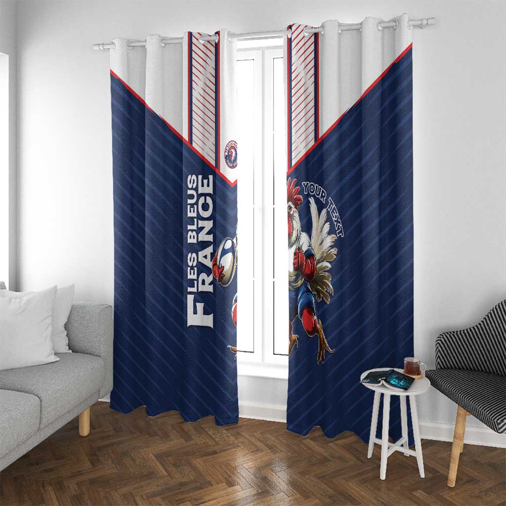France Rugby Custom Window Curtain Allez Les Bleus - Sporty Style