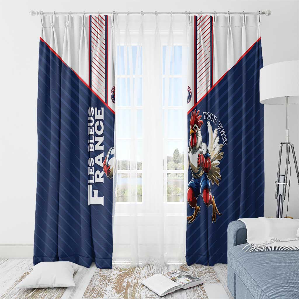 France Rugby Custom Window Curtain Allez Les Bleus - Sporty Style