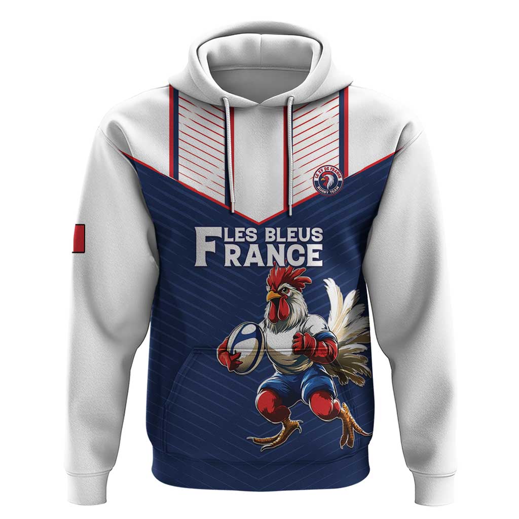 France Rugby Custom Zip Hoodie Allez Les Bleus - Sporty Style