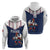France Rugby Custom Zip Hoodie Allez Les Bleus - Sporty Style