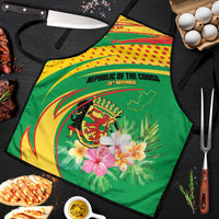 Congo Republic Day Apron Coat Of Arms With Tropical Flower - Wonder Print Shop