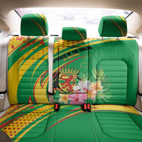 Congo Republic Day Back Car Seat Cover Coat Of Arms With Tropical Flower - Wonder Print Shop