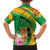 Personalized Congo Republic Day Family Matching Off The Shoulder Long Sleeve Dress and Hawaiian Shirt Coat Of Arms With Tropical Flower - Wonder Print Shop