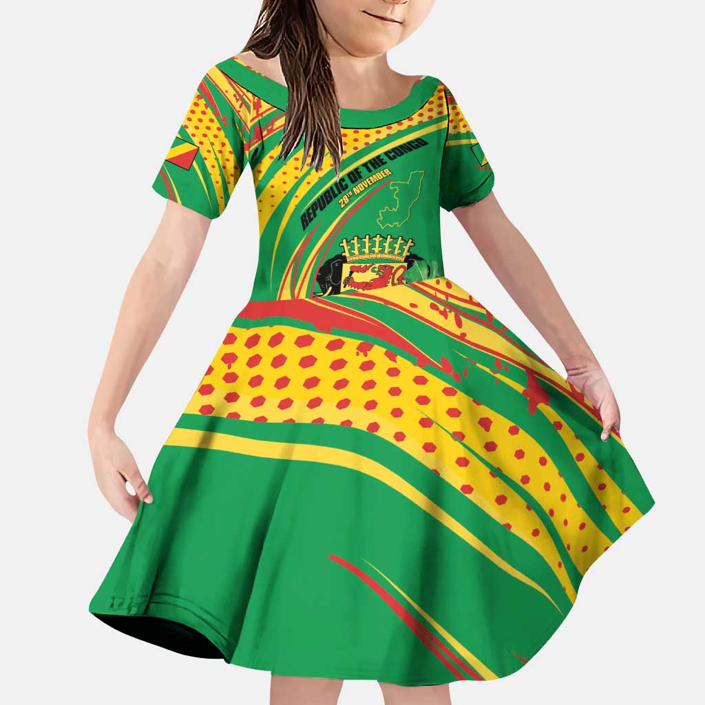 Personalized Congo Republic Day Family Matching Puletasi and Hawaiian Shirt Coat Of Arms With Tropical Flower - Wonder Print Shop