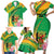 Personalized Congo Republic Day Family Matching Short Sleeve Bodycon Dress and Hawaiian Shirt Coat Of Arms With Tropical Flower - Wonder Print Shop