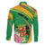 Personalized Congo Republic Day Family Matching Short Sleeve Bodycon Dress and Hawaiian Shirt Coat Of Arms With Tropical Flower - Wonder Print Shop