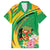 Personalized Congo Republic Day Family Matching Summer Maxi Dress and Hawaiian Shirt Coat Of Arms With Tropical Flower - Wonder Print Shop