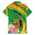 Personalized Congo Republic Day Family Matching Summer Maxi Dress and Hawaiian Shirt Coat Of Arms With Tropical Flower - Wonder Print Shop